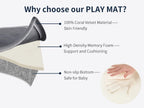 2cm Thick Memory Foam Playpen Mat With Non-slip Bottom For Living Room Soft Velvet Minimalist Carpet Kids Rugs