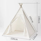 Portable Kid Tent 1.6M Children's Play House Wigwam Teepee Tipi Toddler