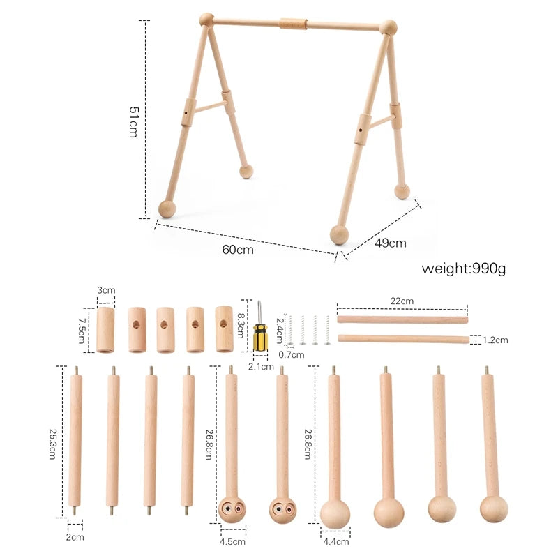 Foldable Play Gym Frame Activity Gym Baby Room Decorations Toy