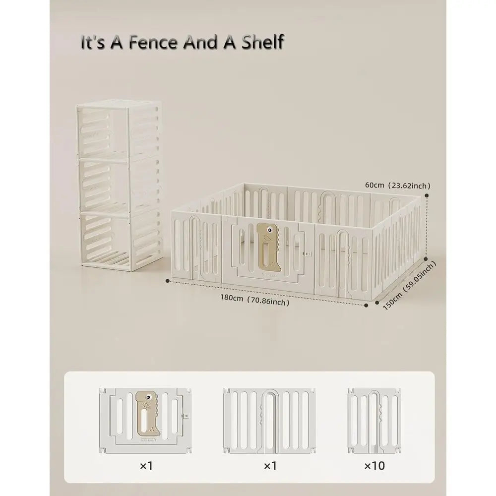 Infant Play Yard, Durable Plastic Playpen for 0-3 Years Olds, 71 x 59 Safe Play Area, Indoor/Outdoor Baby Fence
