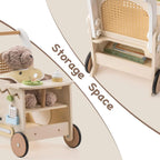 Wooden Baby Push Walker Montessori Push Walker Natural Sustainable Choice for First Steps Motor Skills Toddlers