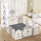 2cm Thick Memory Foam Playpen Mat With Non-slip Bottom For Living Room Soft Velvet Minimalist Carpet Kids Rugs