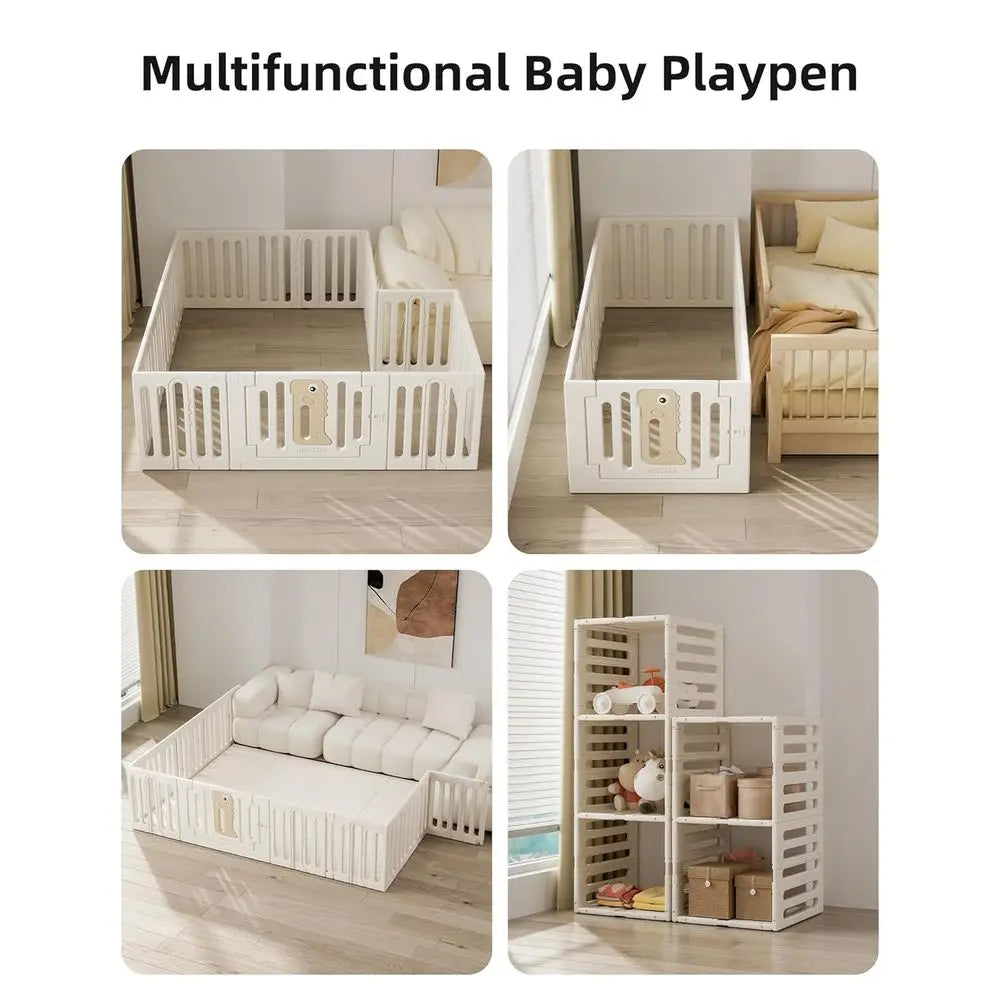 Infant Play Yard, Durable Plastic Playpen for 0-3 Years Olds, 71 x 59 Safe Play Area, Indoor/Outdoor Baby Fence