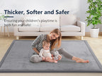 2cm Thick Memory Foam Playpen Mat With Non-slip Bottom For Living Room Soft Velvet Minimalist Carpet Kids Rugs