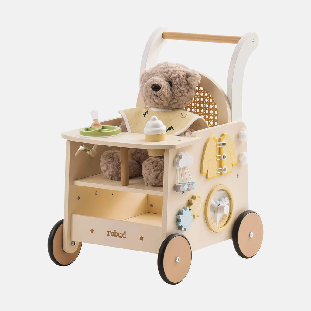 Wooden Baby Push Walker Montessori Push Walker Natural Sustainable Choice for First Steps Motor Skills Toddlers