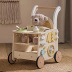 Wooden Baby Push Walker Montessori Push Walker Natural Sustainable Choice for First Steps Motor Skills Toddlers